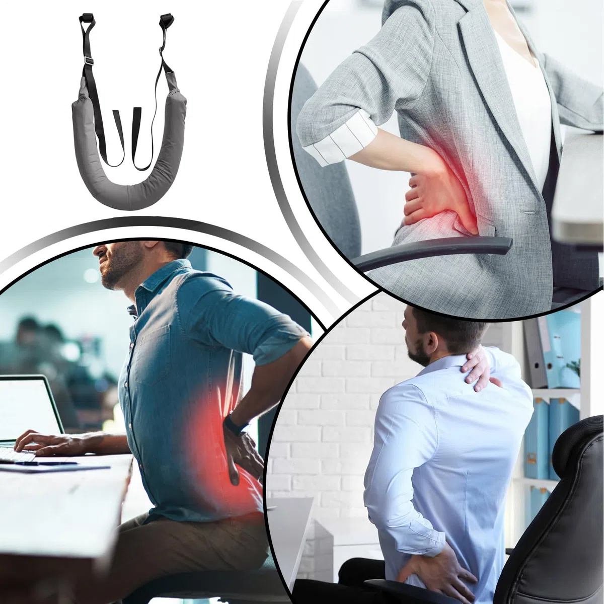 Supporto posteriore estensibile| Dispositivo portatile di rafforzamento muscolare, cintura per allungamento della colonna vertebrale, per uomini, donne, giovani, adolescenti, adolescenti, anziani