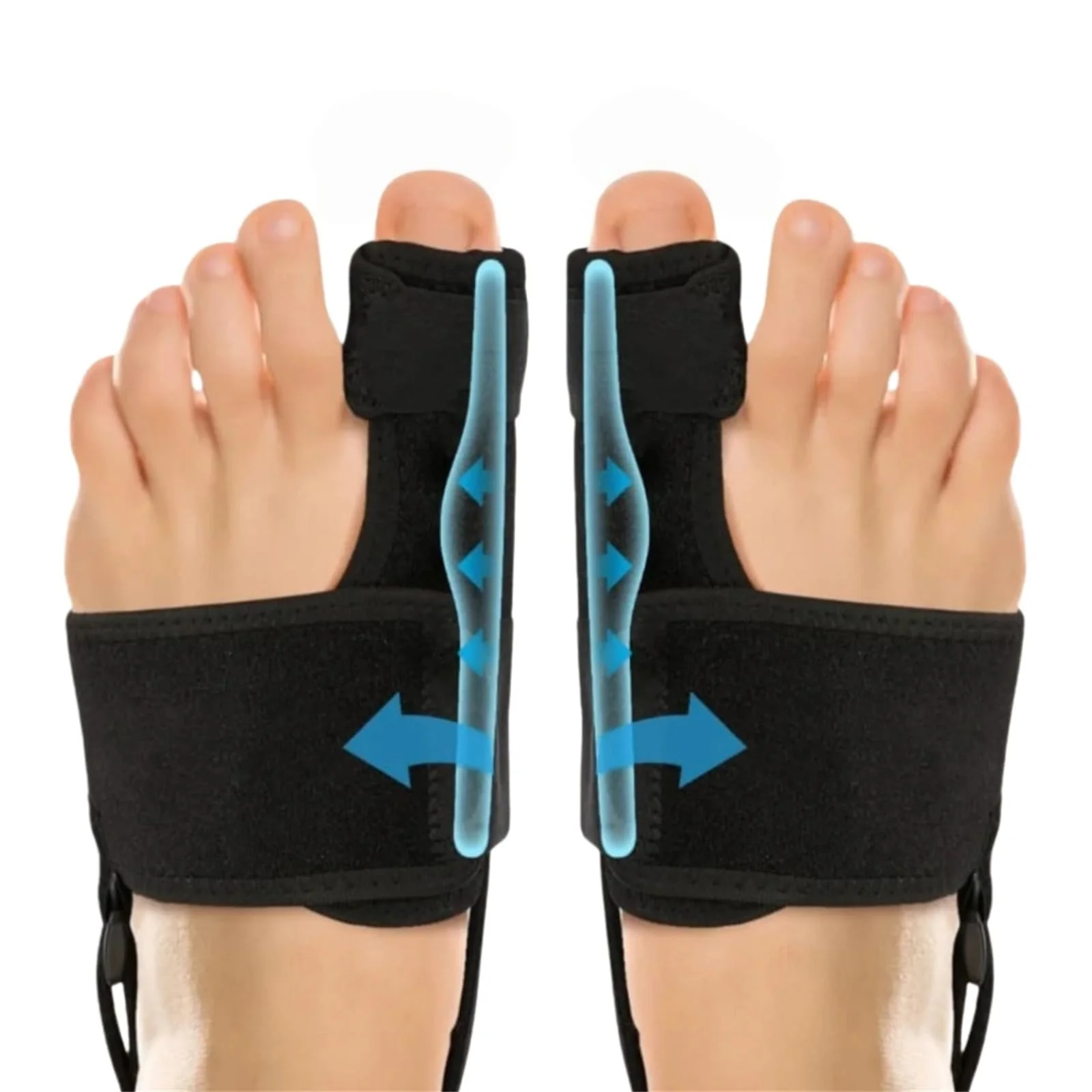 Generico Ortolex Valgux Tutore, 1 paio di stecche correttive per dita dei piedi, Correttore dell’alluce valgo (Hallux Valgus) separatori regolabili unisex, protezioni per alluce e dita
