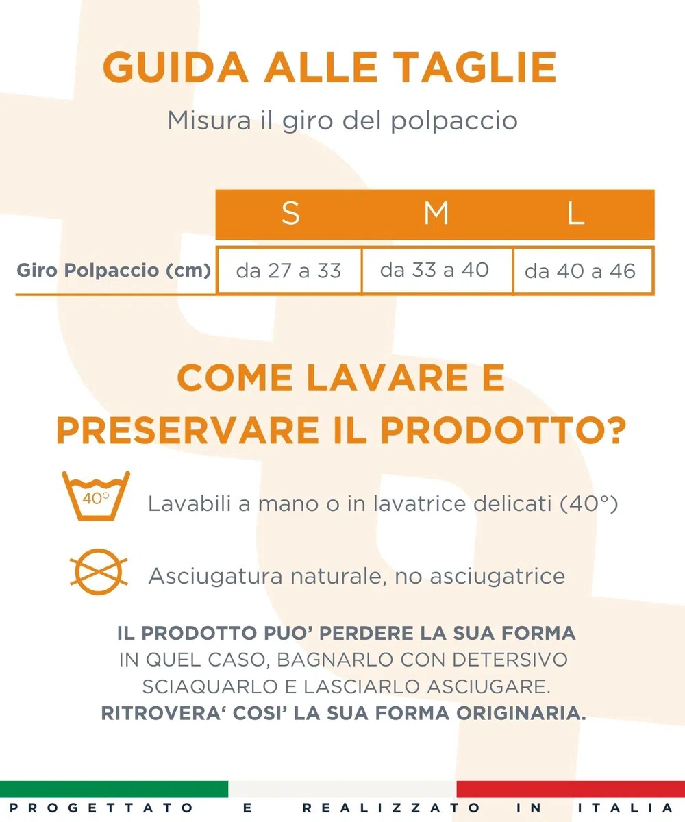 Fascia Elastica Polpaccio Elettro Magnetoterapia - Strappo Muscolare, Circolazione Gambe, Gambe Gonfie, Dispositivo Medico Detraibile - Made in Italy