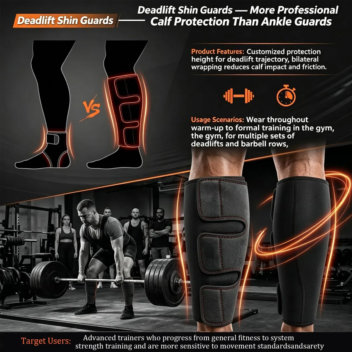 MEISO Supporto per Polpacci, Polpaccera Compressione, Fasce a Compressione per Polpaccio, Gambaletti Compressione Regolabile, per Sport, Calcio, Corsa, Ciclismo, Circolazione Gambe, Vene Varicose