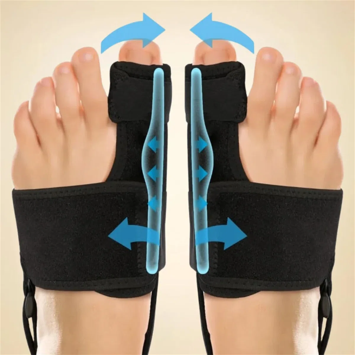Generico Ortolex Valgux Tutore Correttore dell'Alluce Valgo (Hallux Valgus) 1 Paio di Stecche Correttive per Dita dei Piedi, Separatori Regolabili Unisex, Protezioni per Alluce e Dita
