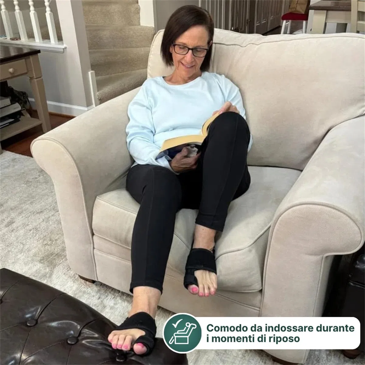 Generico Ortolex Valgux Tutore Correttore dell'Alluce Valgo (Hallux Valgus) 1 Paio di Stecche Correttive per Dita dei Piedi, Separatori Regolabili Unisex, Protezioni per Alluce e Dita