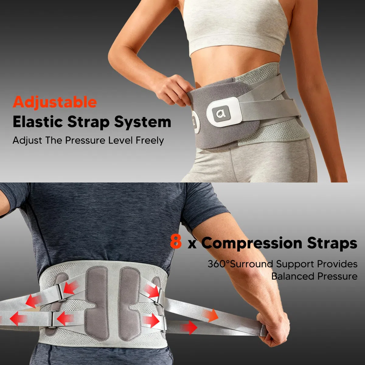 arboleaf Fascia Lombare Supporto con Riscaldante & Stecche Rimovibili, Busto Ortopedico Lombare, Fascia Elastica Lombare per Uomo e Donna, Supporto Ergonomico, Confortevole e Traspirante - XL